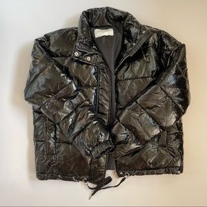 Zara shiny puffer down jacket